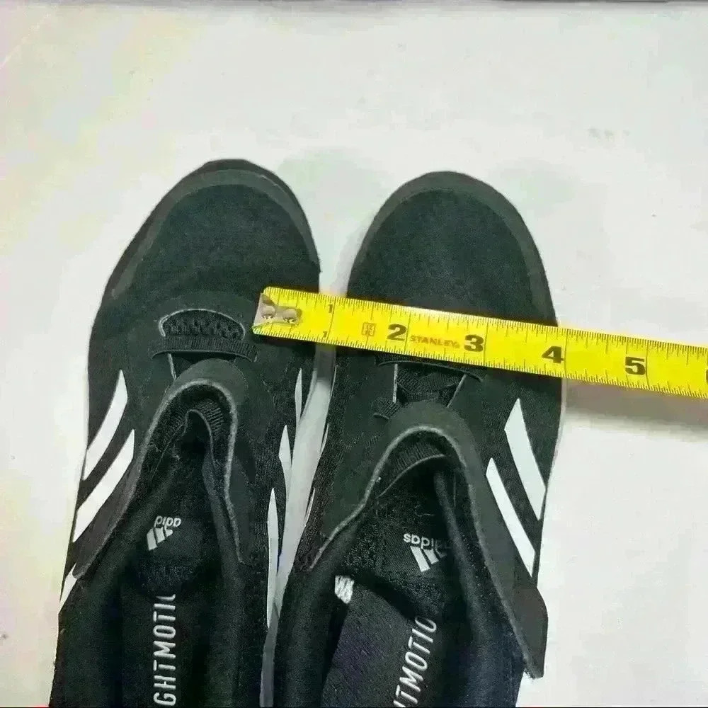 ADDIAS NWOB Light Motion (End Plastic Waste) Black and White Sneaker Sz 3 Youth - Picture 6 of 9